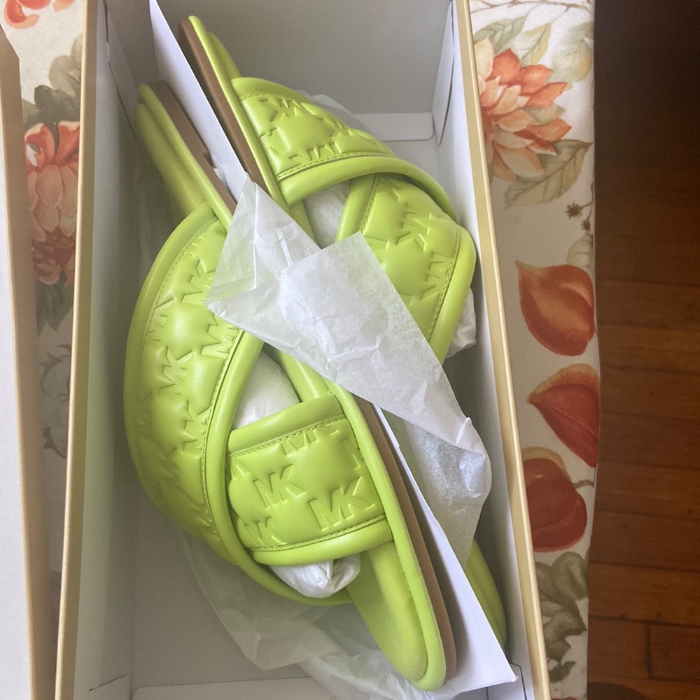 Lime Green Michael Kors Sandals